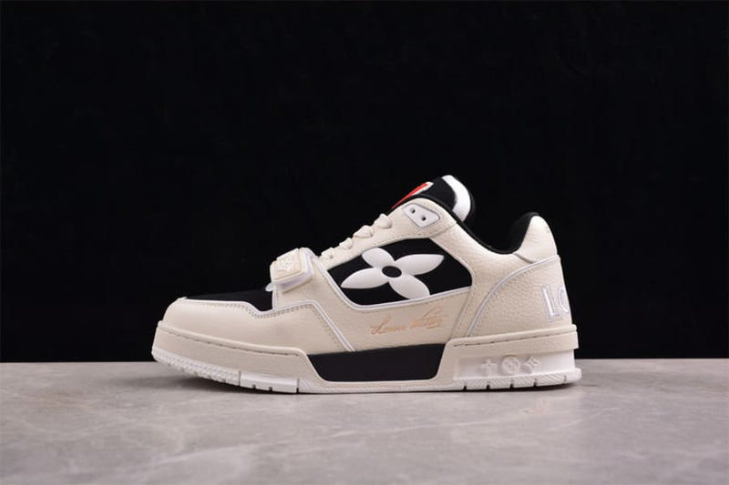 Louis Vuitton Trainer Black White Cream