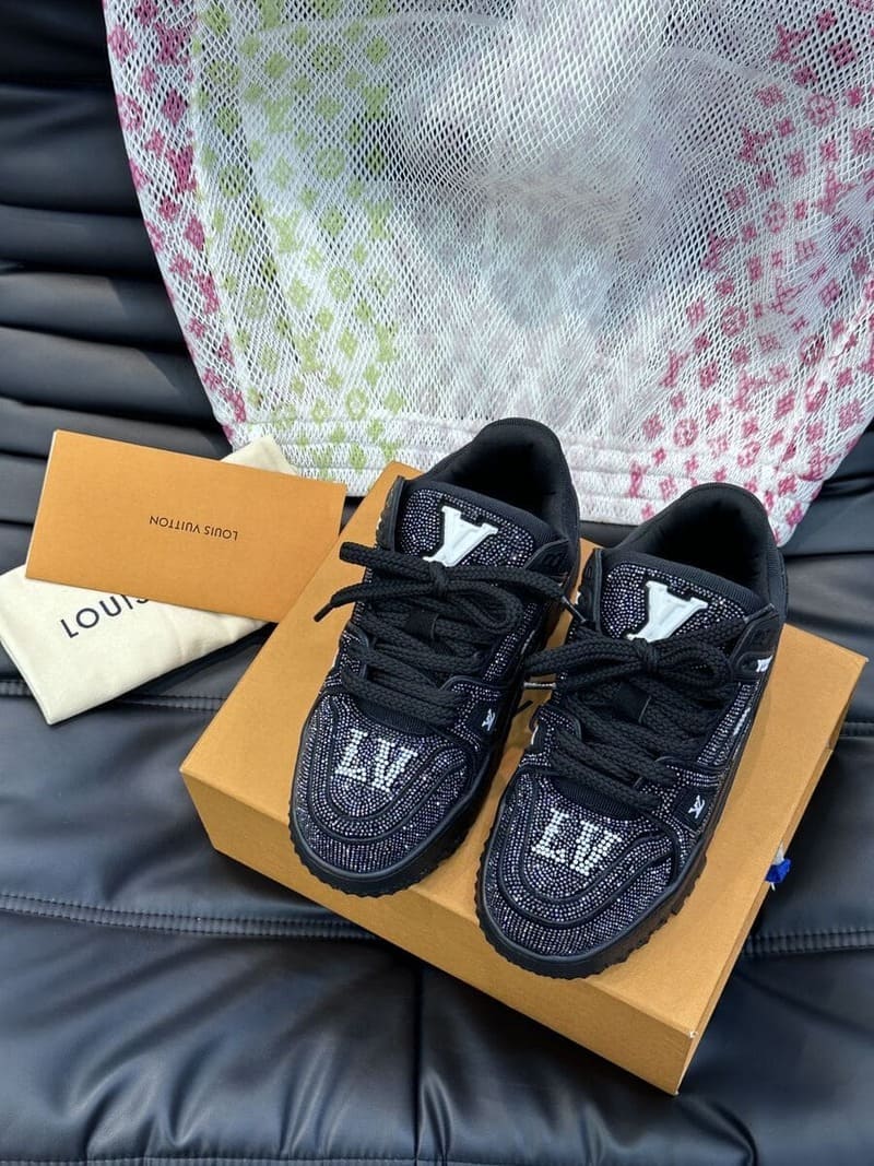 Louis Vuitton Black Crystal 'LV Trainer Maxi'